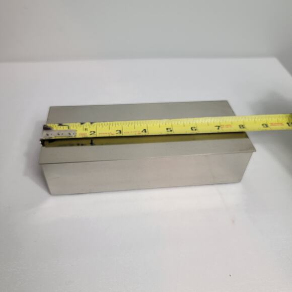 Vintage Metal Art Storage Box by Heintz Smith Silver Wood Keepsakes Collectible - Picture 6 of 12